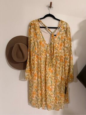 INC International Concepts Yellow Floral Dress